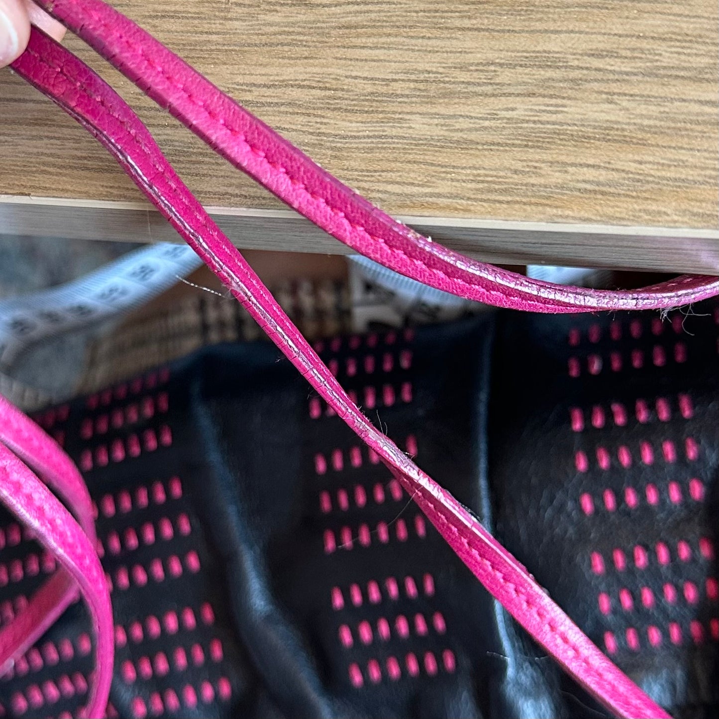 Miu Miu Black & Pink Leather Shoulder Bag