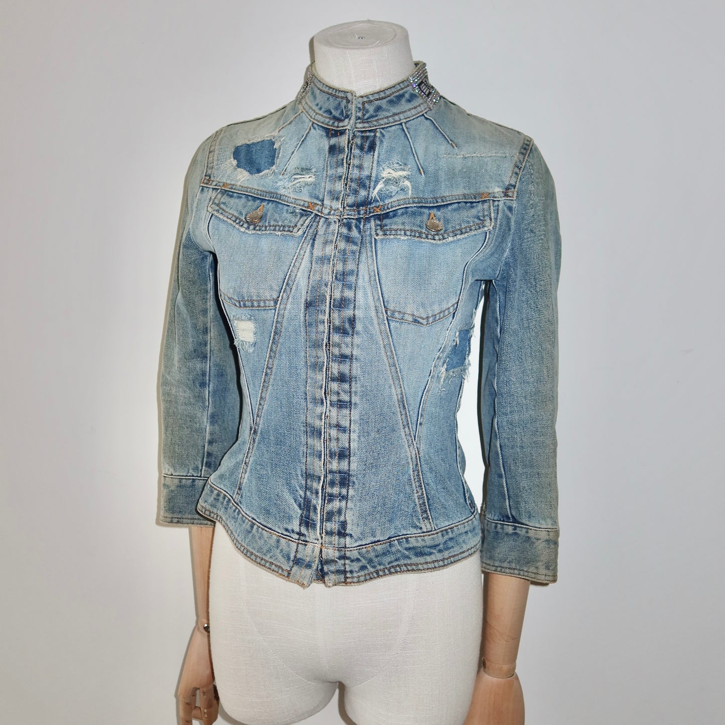 Dolce & Gabbana Rhinestone Denim Jacket