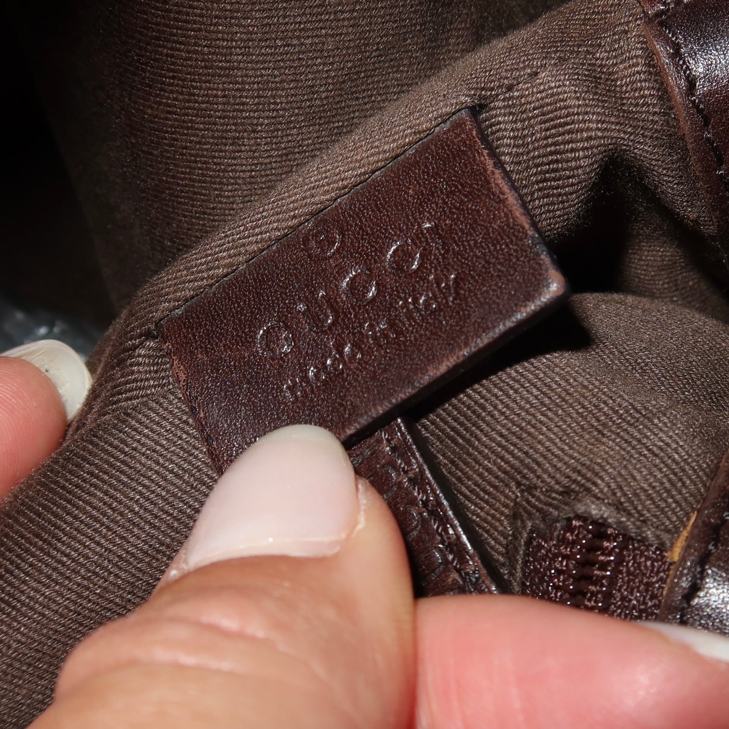 Gucci Monogram Cloth Tote Bag