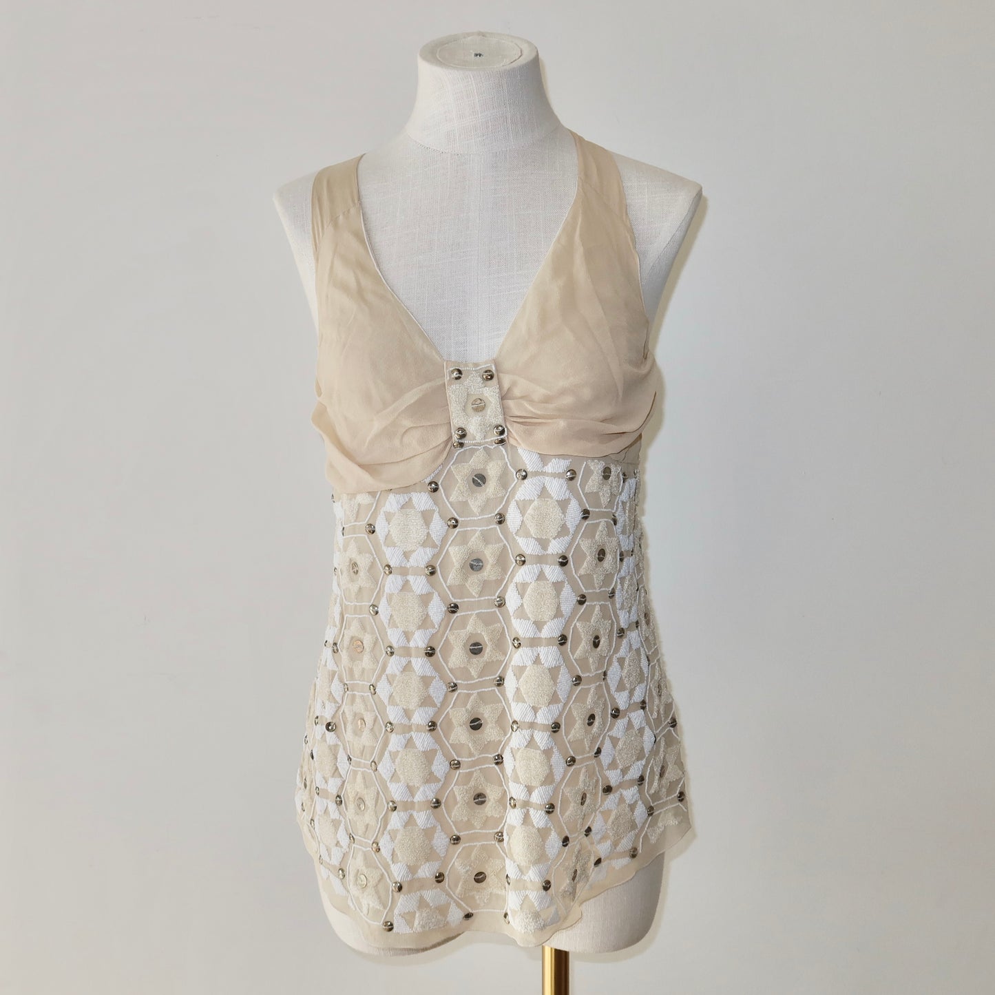 Chloé SS2004 Beaded Camisole Top