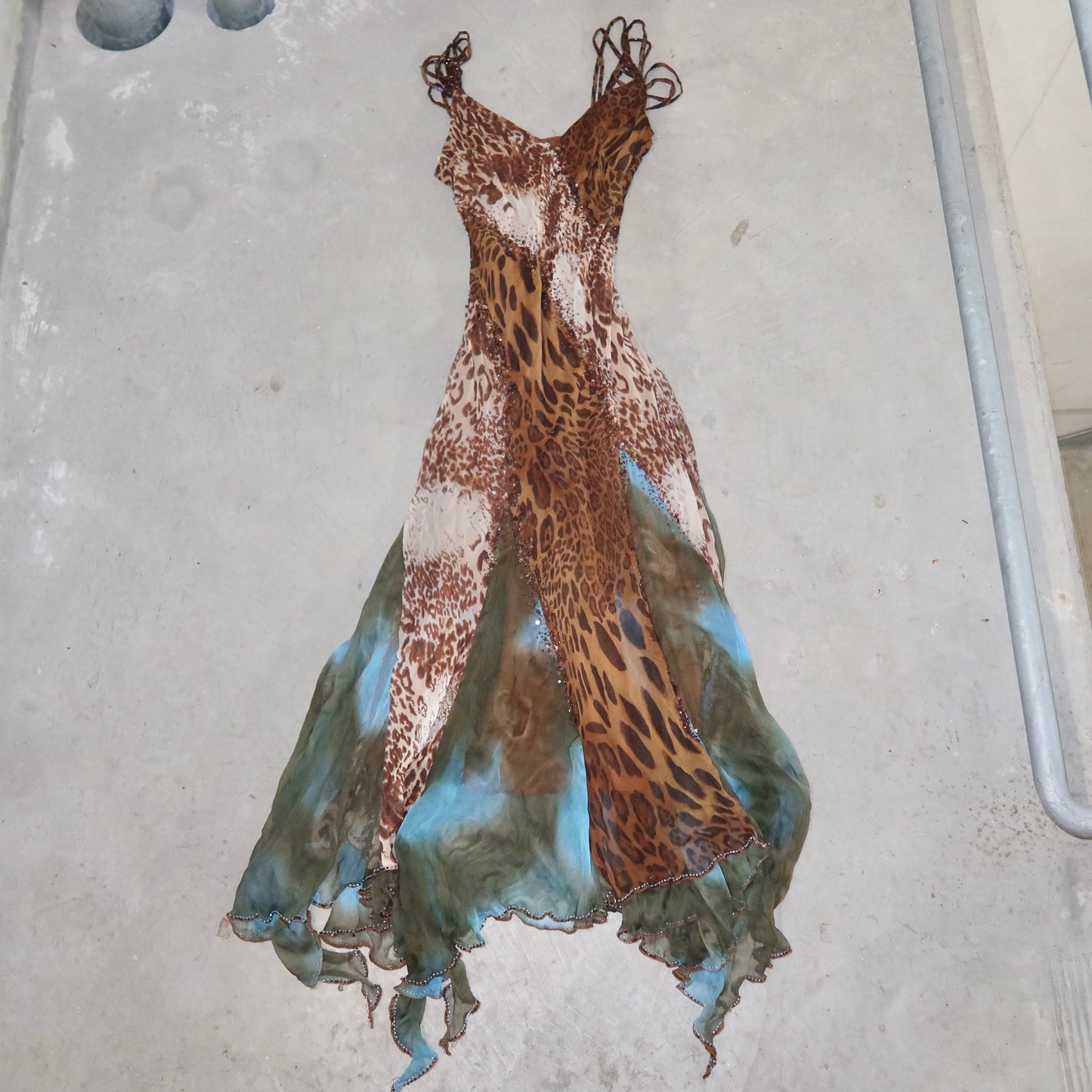 YVE London Silk Leopard Print Dress