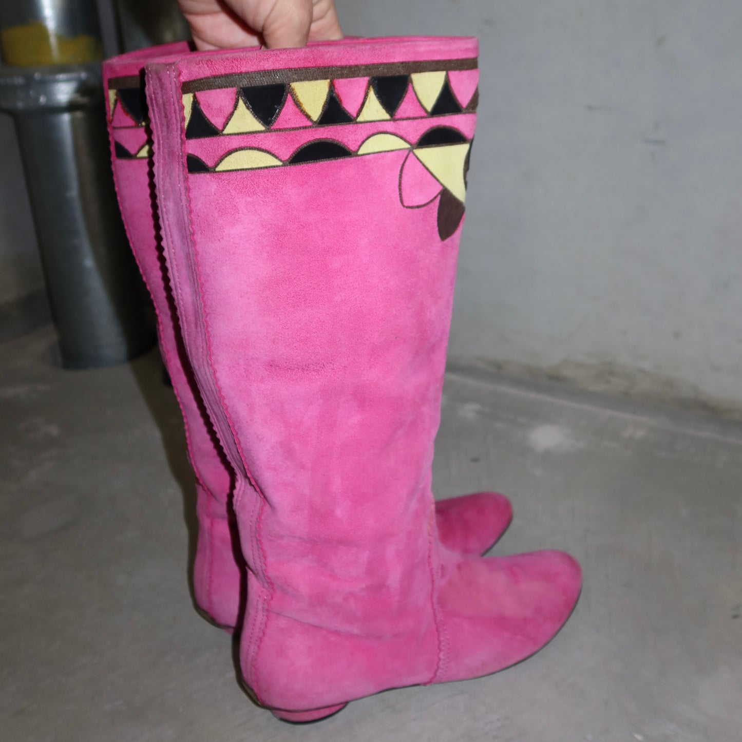 Emilio Pucci Pink Suede Boots (38)