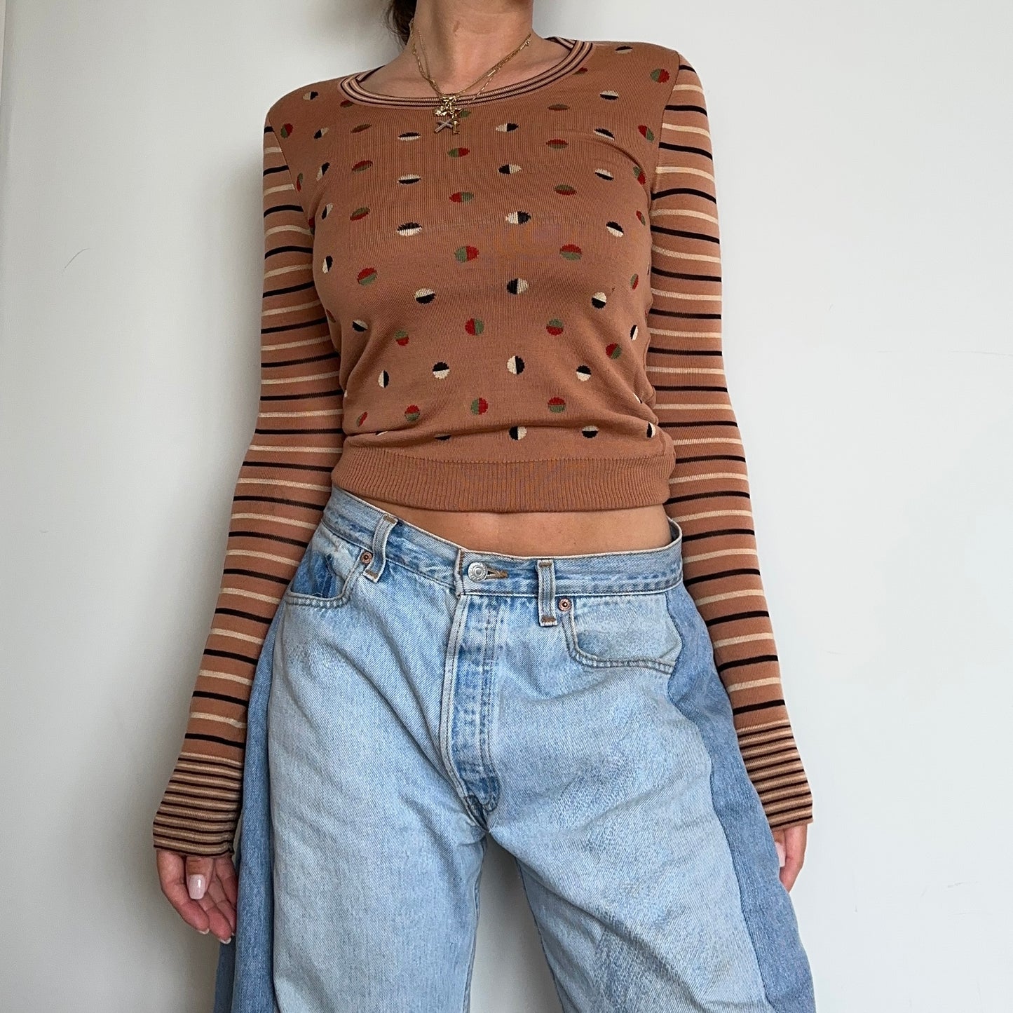 Chloé AW2002 Spots and Stripes Jumper