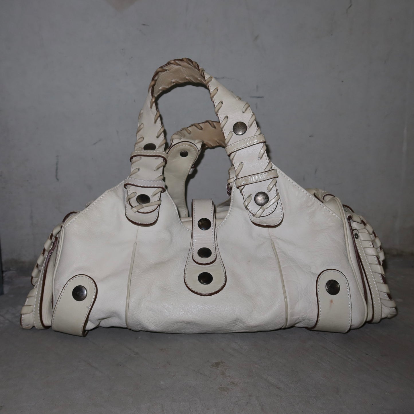 Chloé White Leather Silverado