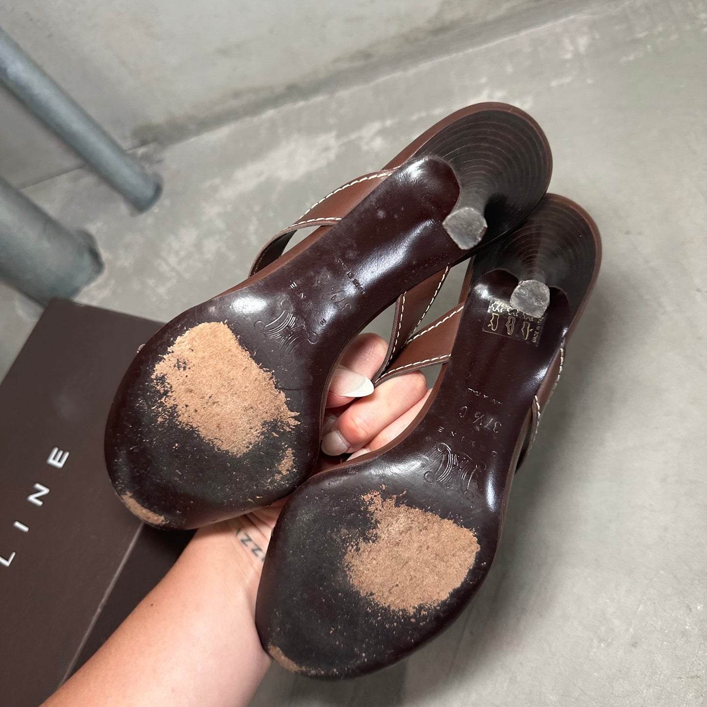 Celine Brown Leather Heels