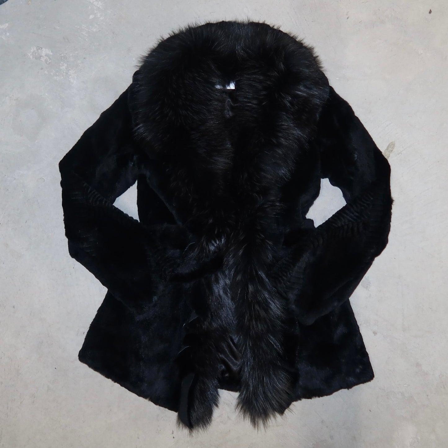 Vintage Black Real Fur Coat