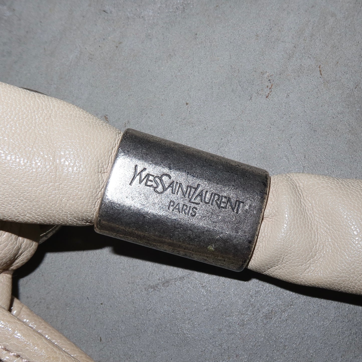 YSL Cream Leather St Tropez Bag