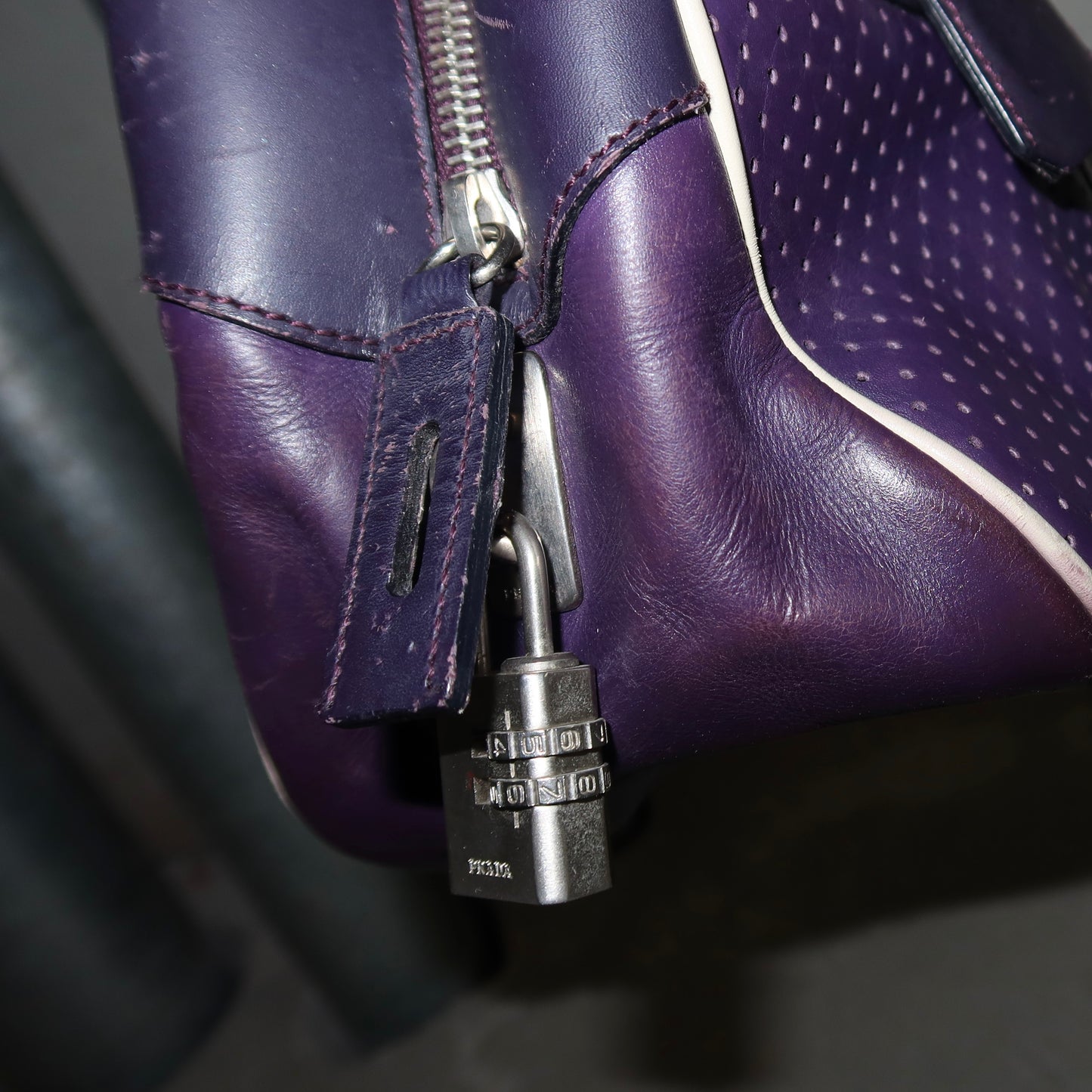 Prada SS2000 Purple Leather Bowling Bag