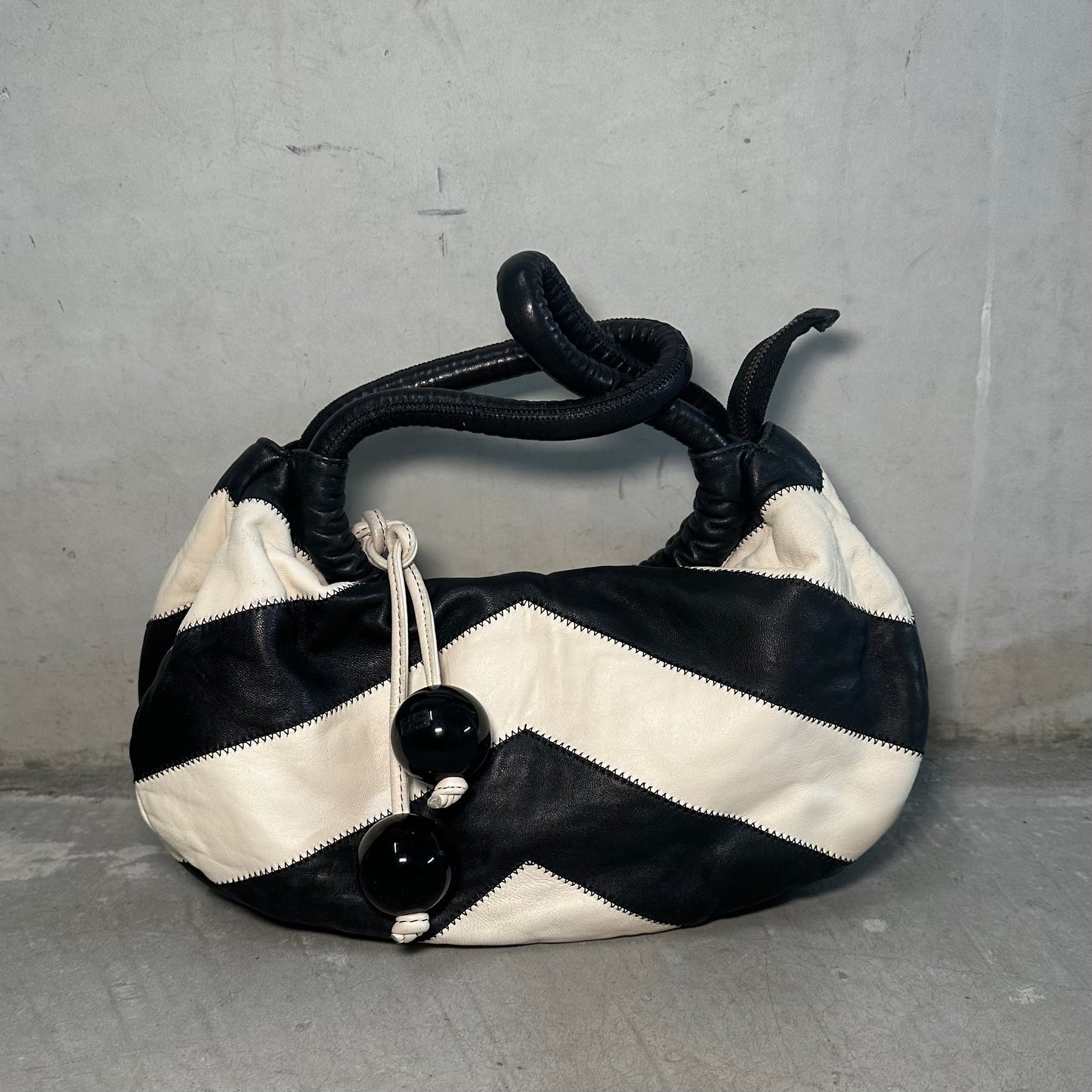 Sonia Rykiel Black & White Crescent Handbag
