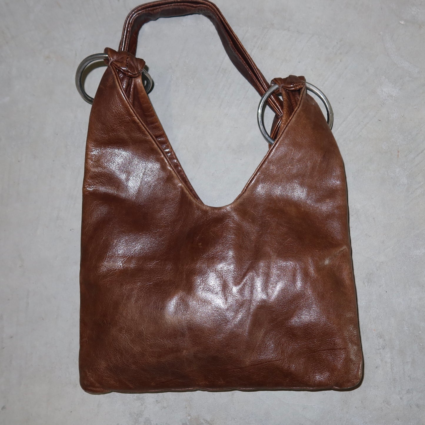 Marni Brown Leather Studded Bag