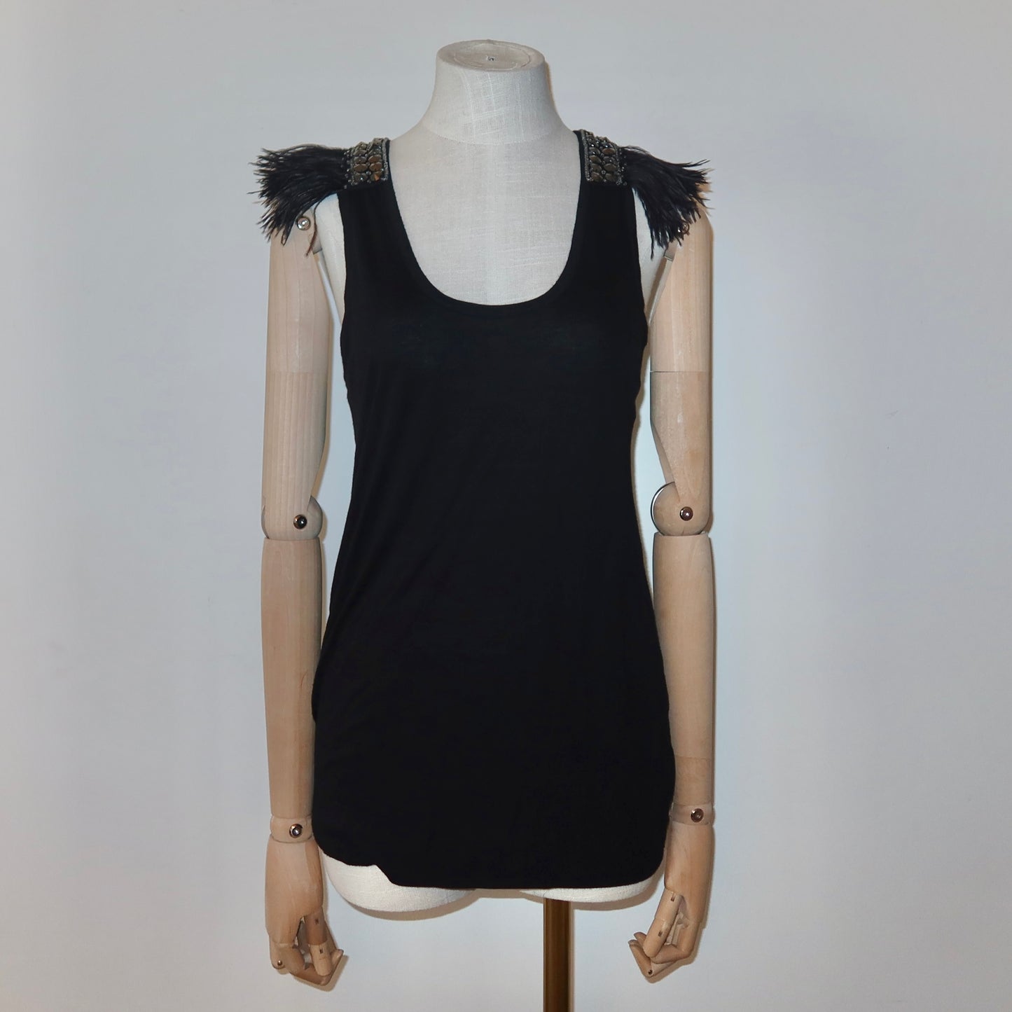 Emilio Pucci 2007 Feather Shoulder Vest