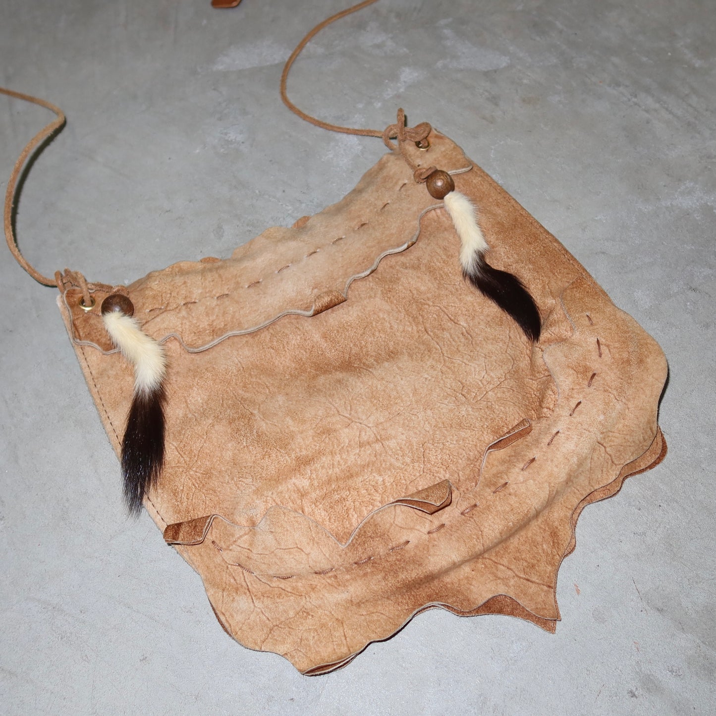 Dolce & Gabbana Suede Bag with Real Fur Tassels