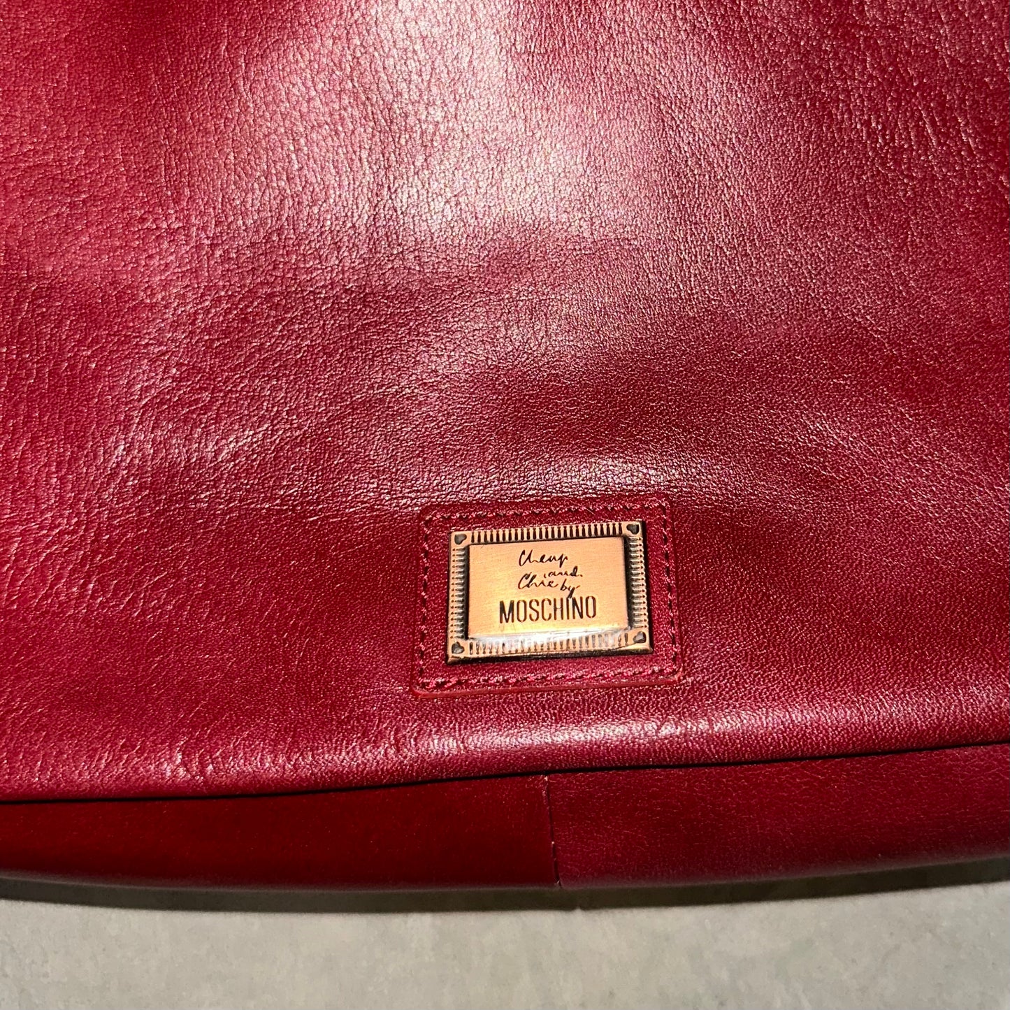 Moschino Leather Heart Print Crossbody Bag