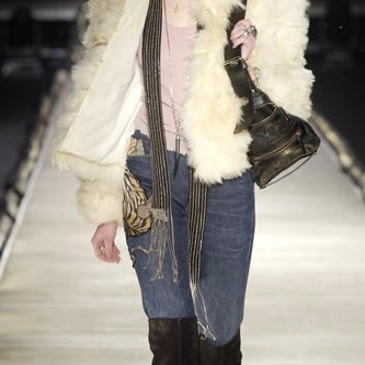 Chloé Rare AW2003 Tiger Patch Jeans