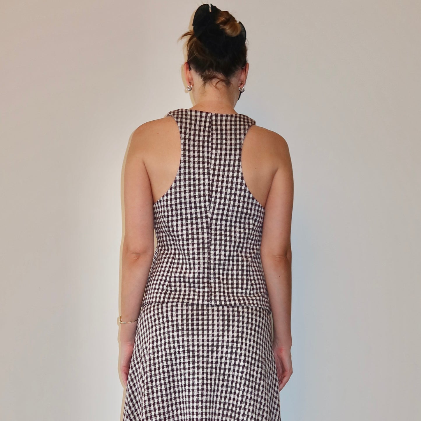 Norma Kamali Checkered Set