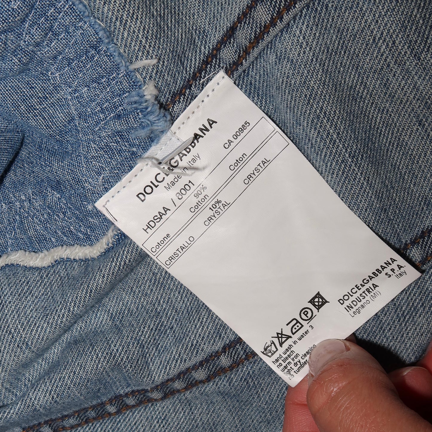 Dolce & Gabbana Rhinestone Denim Jacket