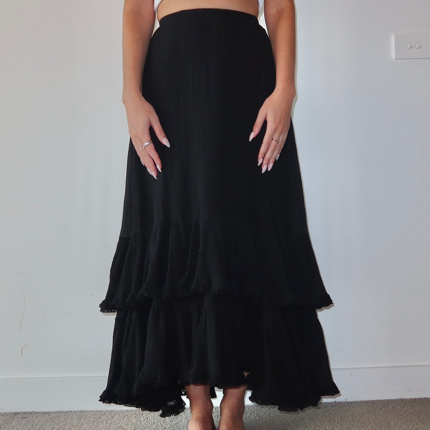 Chloé SS2018 Tiered Maxi Skirt
