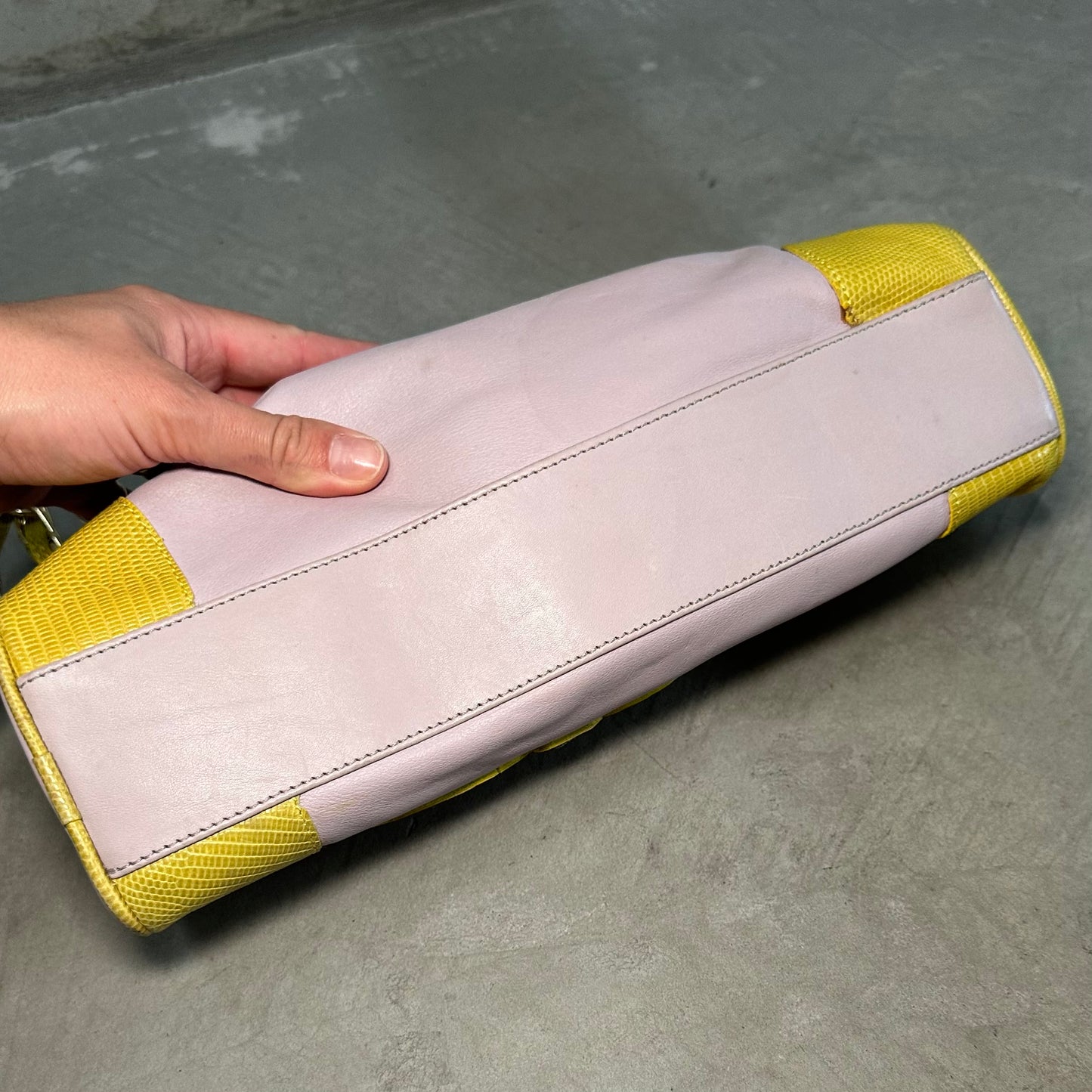 D&G Pink and Yellow Chain Handle Logo Bag