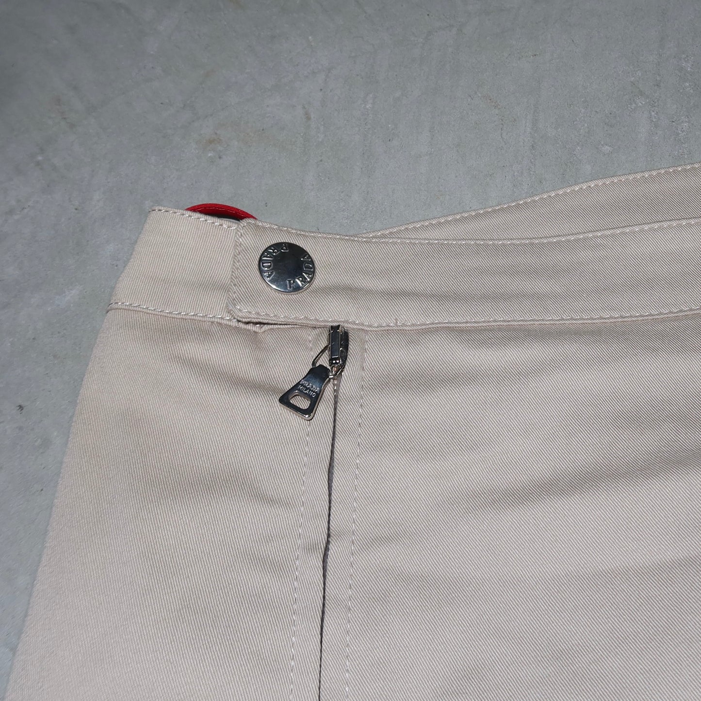 Prada Sport Beige Double Zips Skirt
