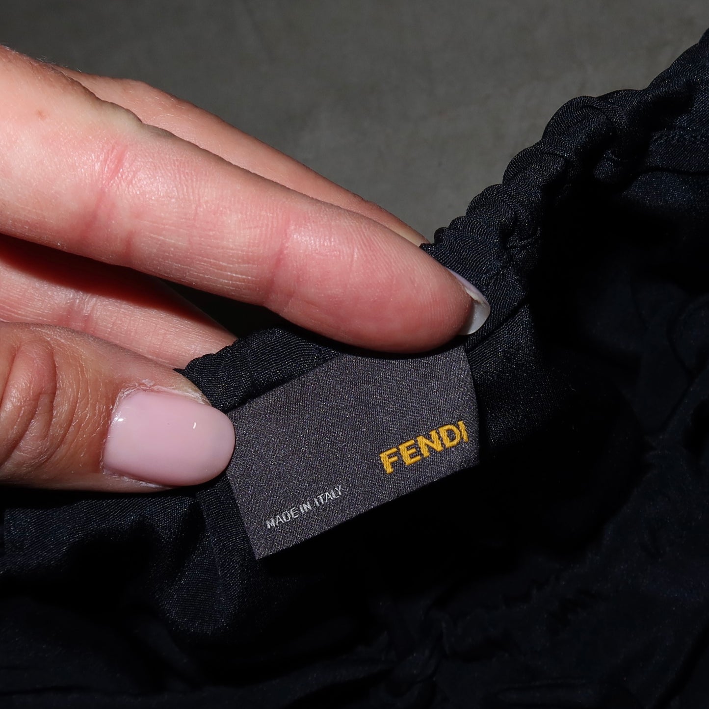 Fendi Navy Silk Skirt