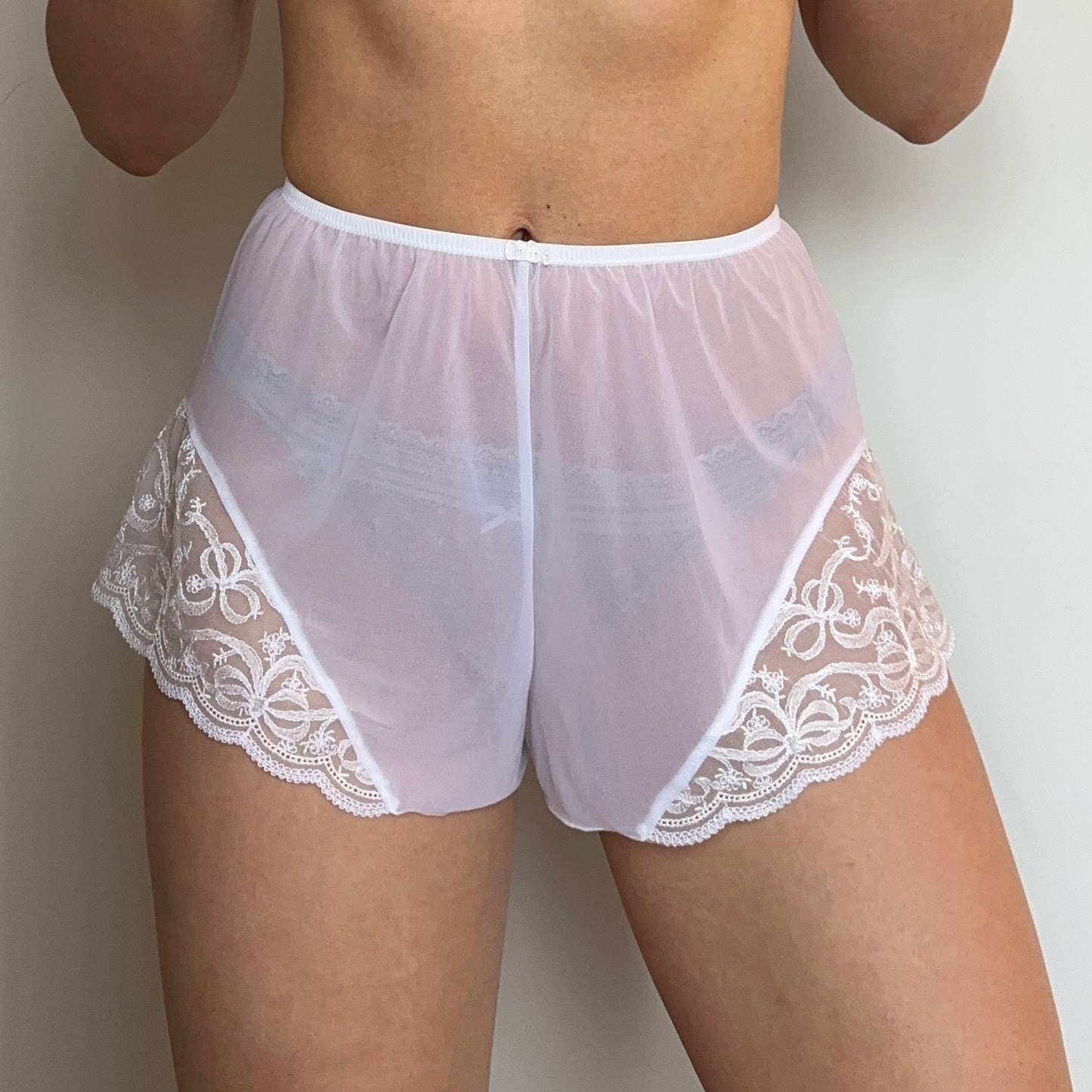 Chloé White Lace Lingerie Shorts