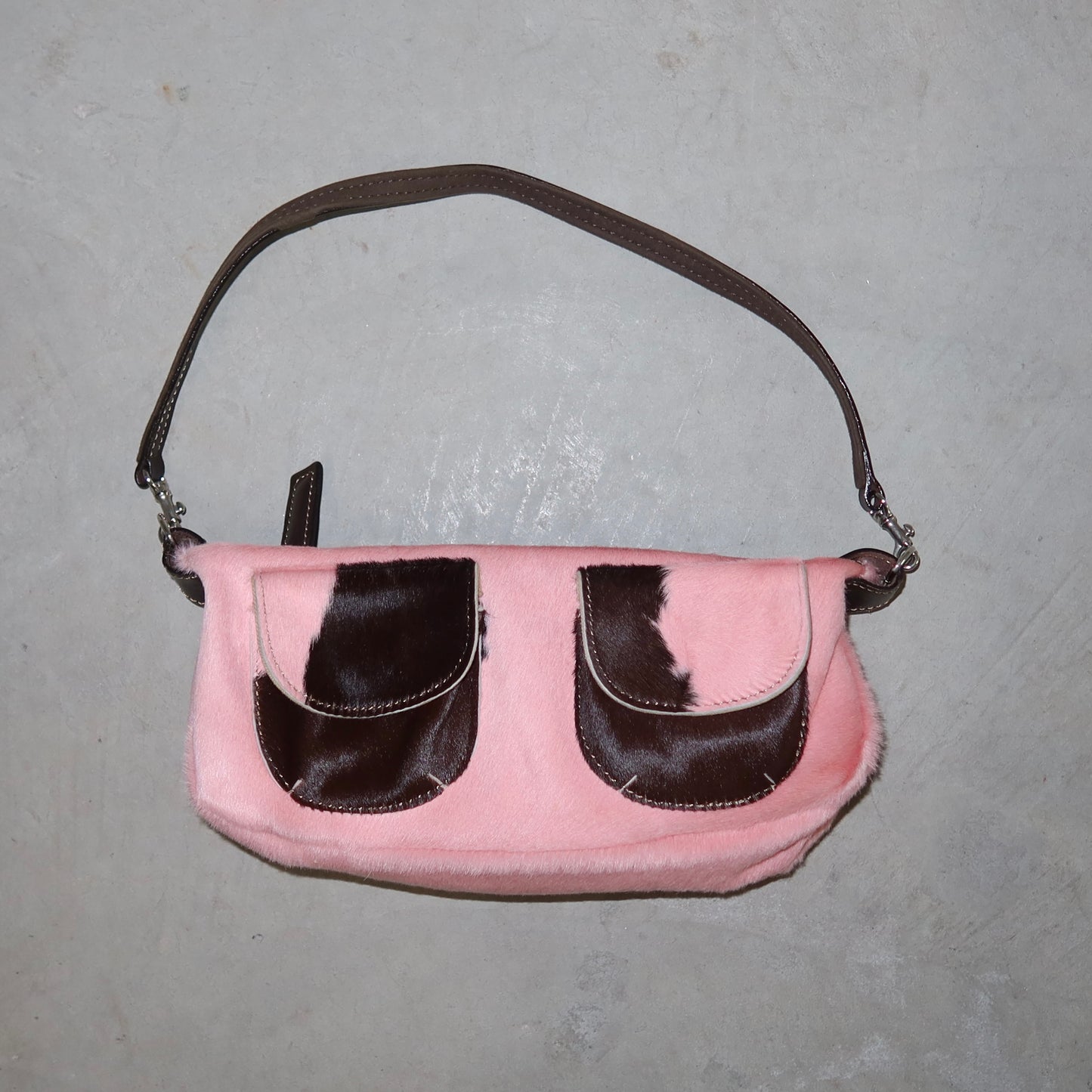 Vintage Pink Cowhide Bag