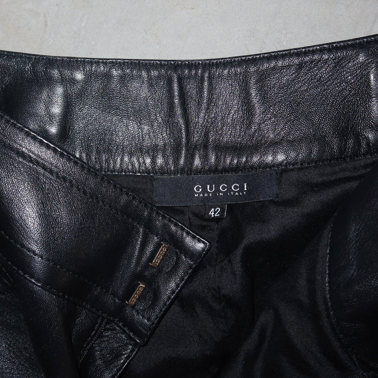 Gucci by Tom Ford Leather Trousers