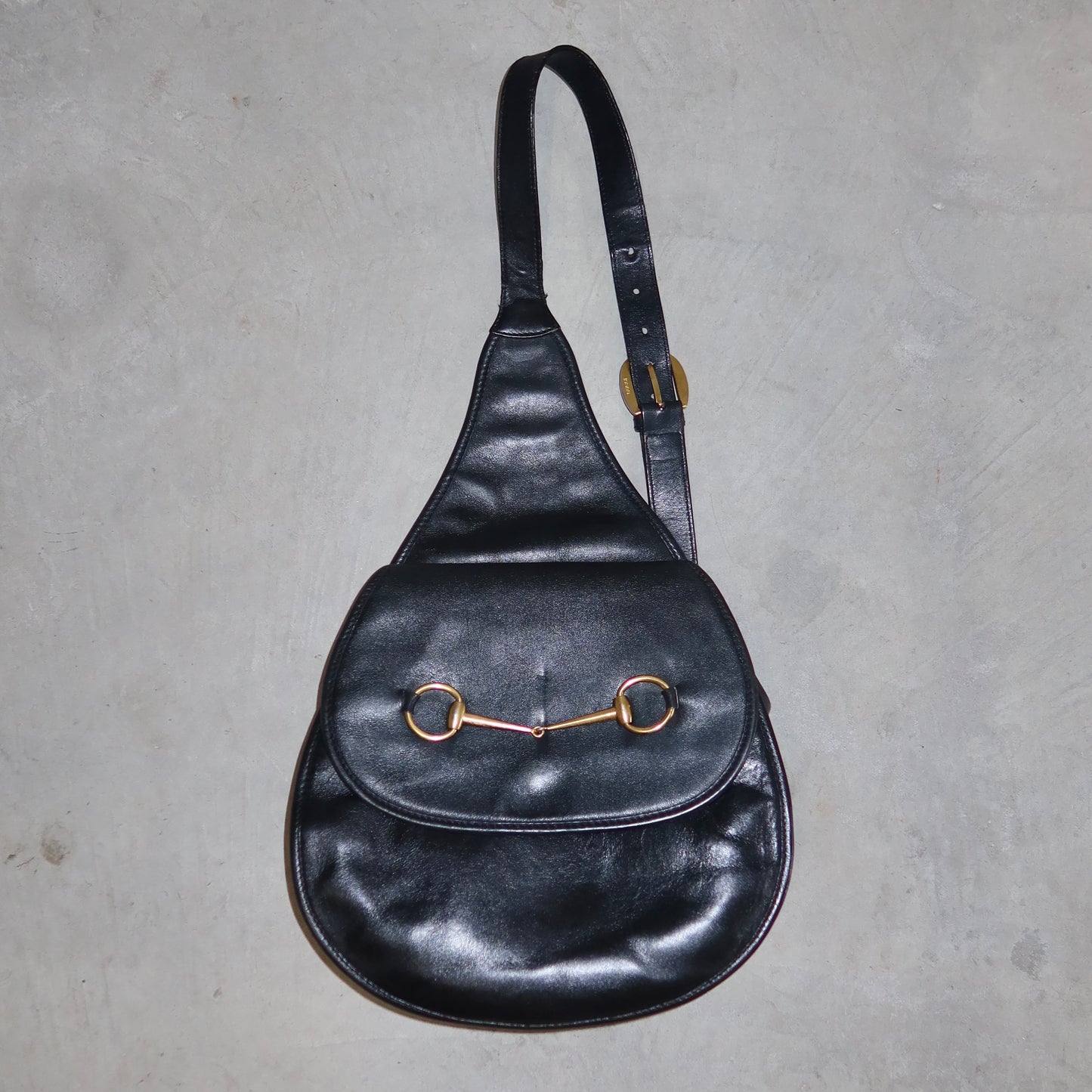 Gucci Black Leather Horsebit Crossbody