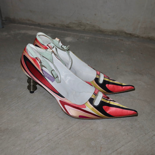 Emilio Pucci Rare Printed Heels (38.5)
