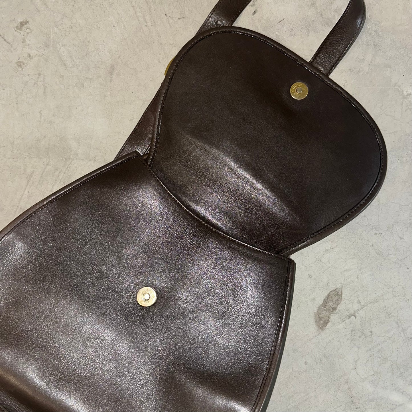 Gucci Brown Leather Horse-Bit Crossbody