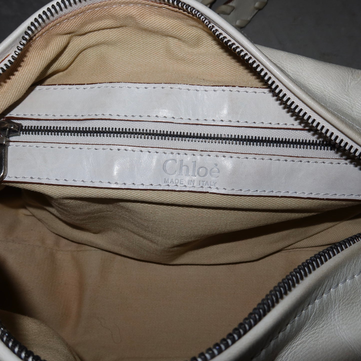 Chloé White Leather Silverado