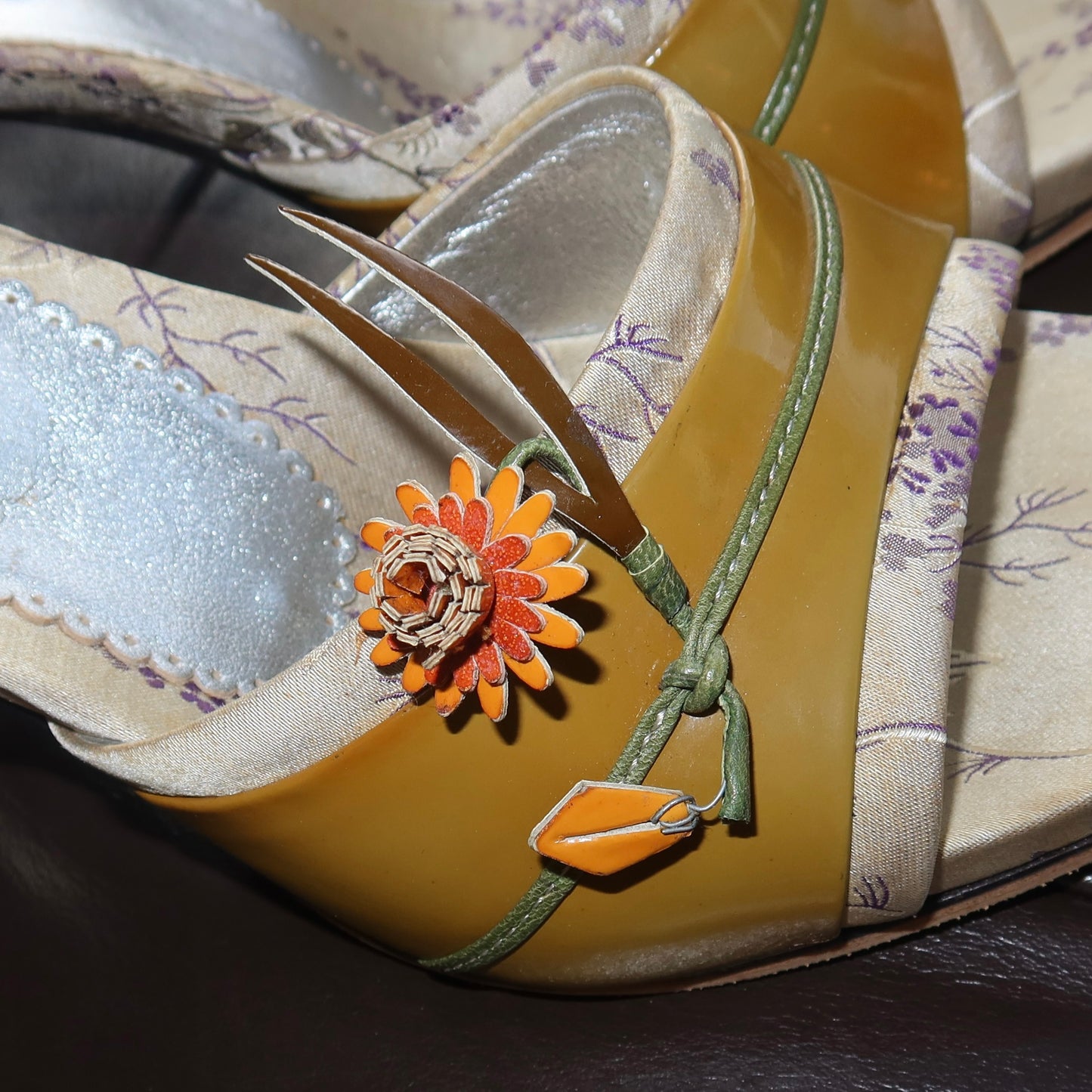 Prada Satin Floral Heels (38)