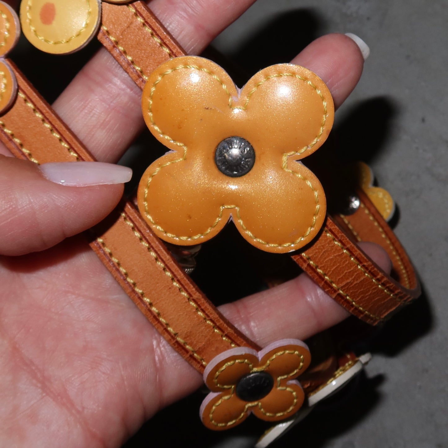 Louis Vuitton Vernis Lexington Flower Belt