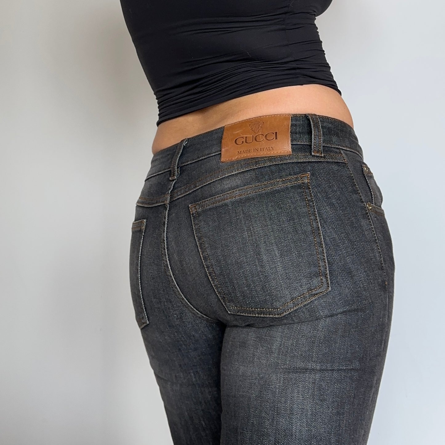 Gucci Dark Wash Flared Jeans