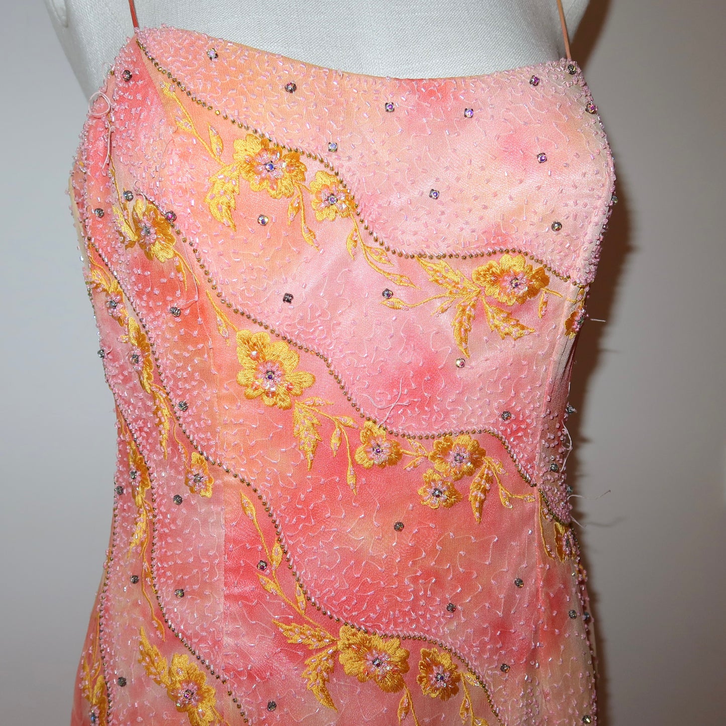 YVE London Beaded Silk Dress