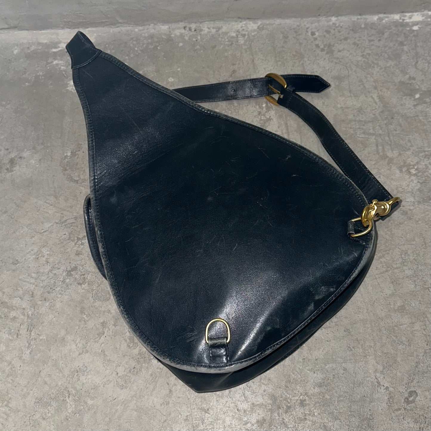 Gucci Black Leather Horsebit Crossbody