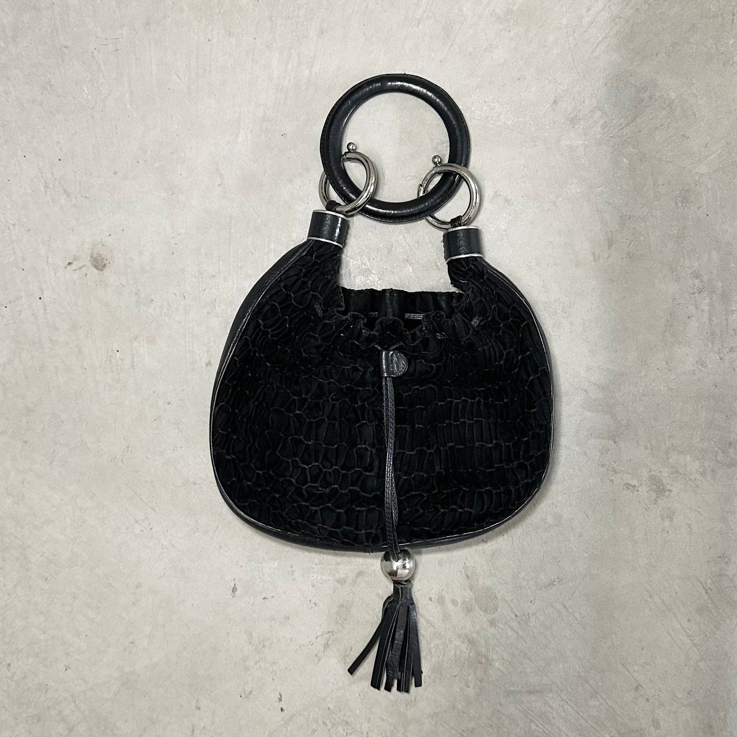 Chloé Black Suede Bracelet Bag