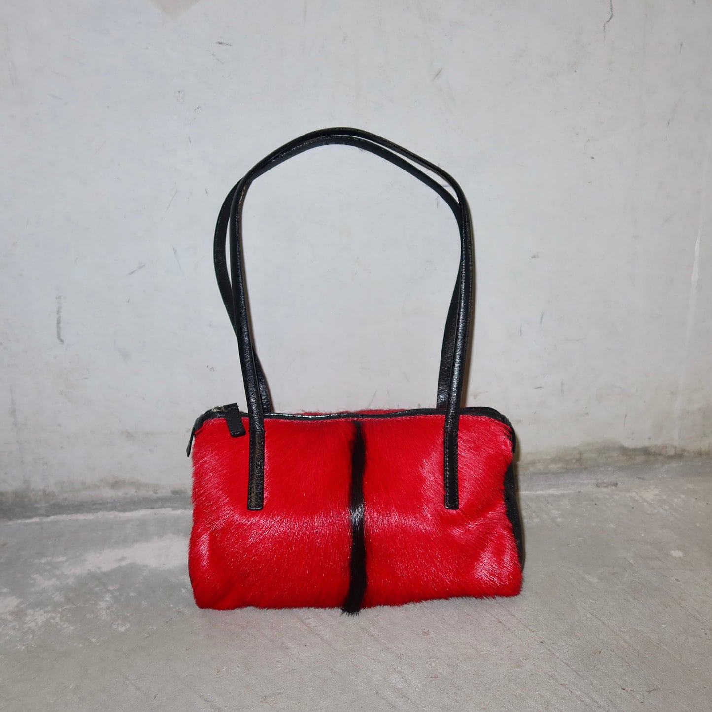 Vintage Italian Red Cowhide Bag