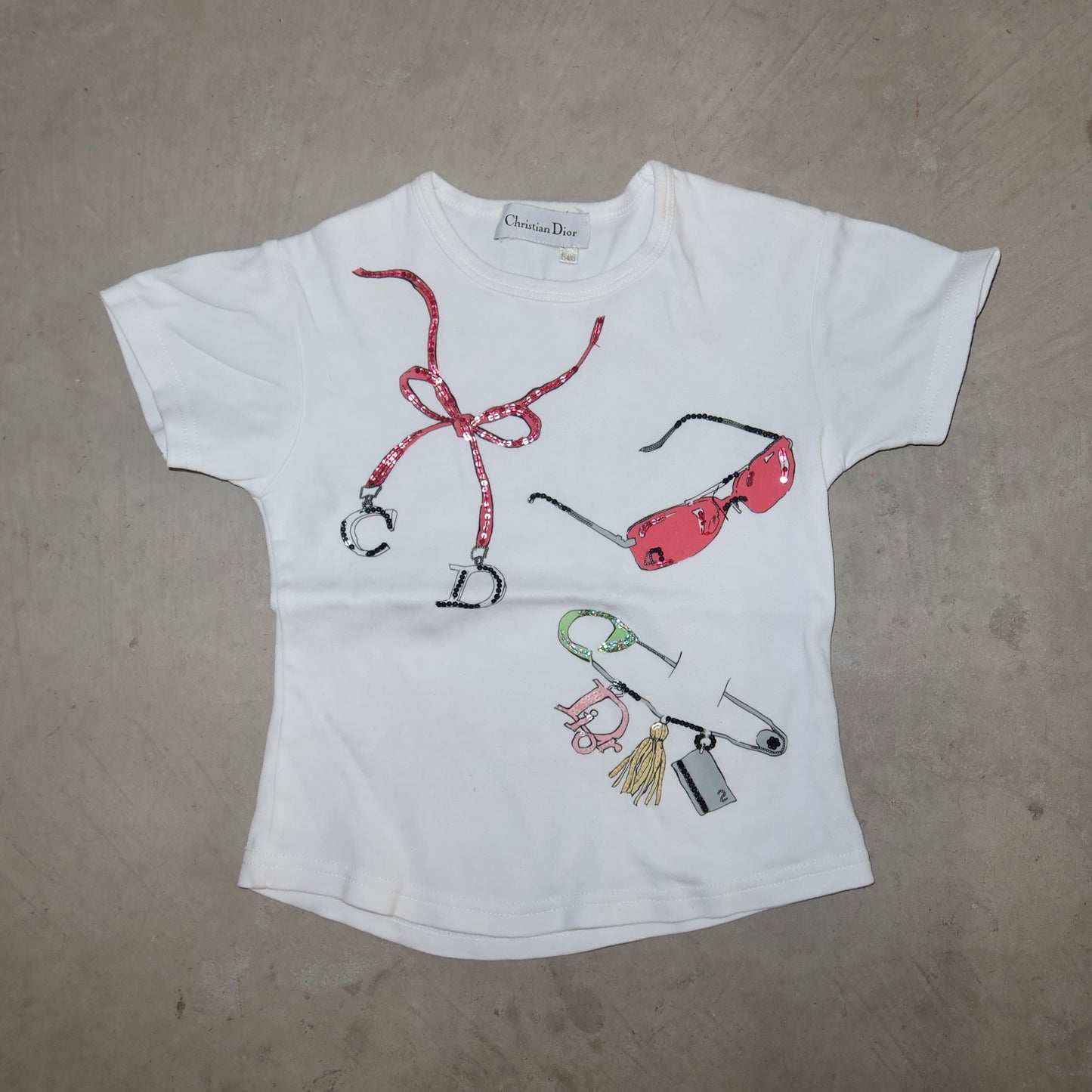 Dior Kids Cropped 'Baby' Tee