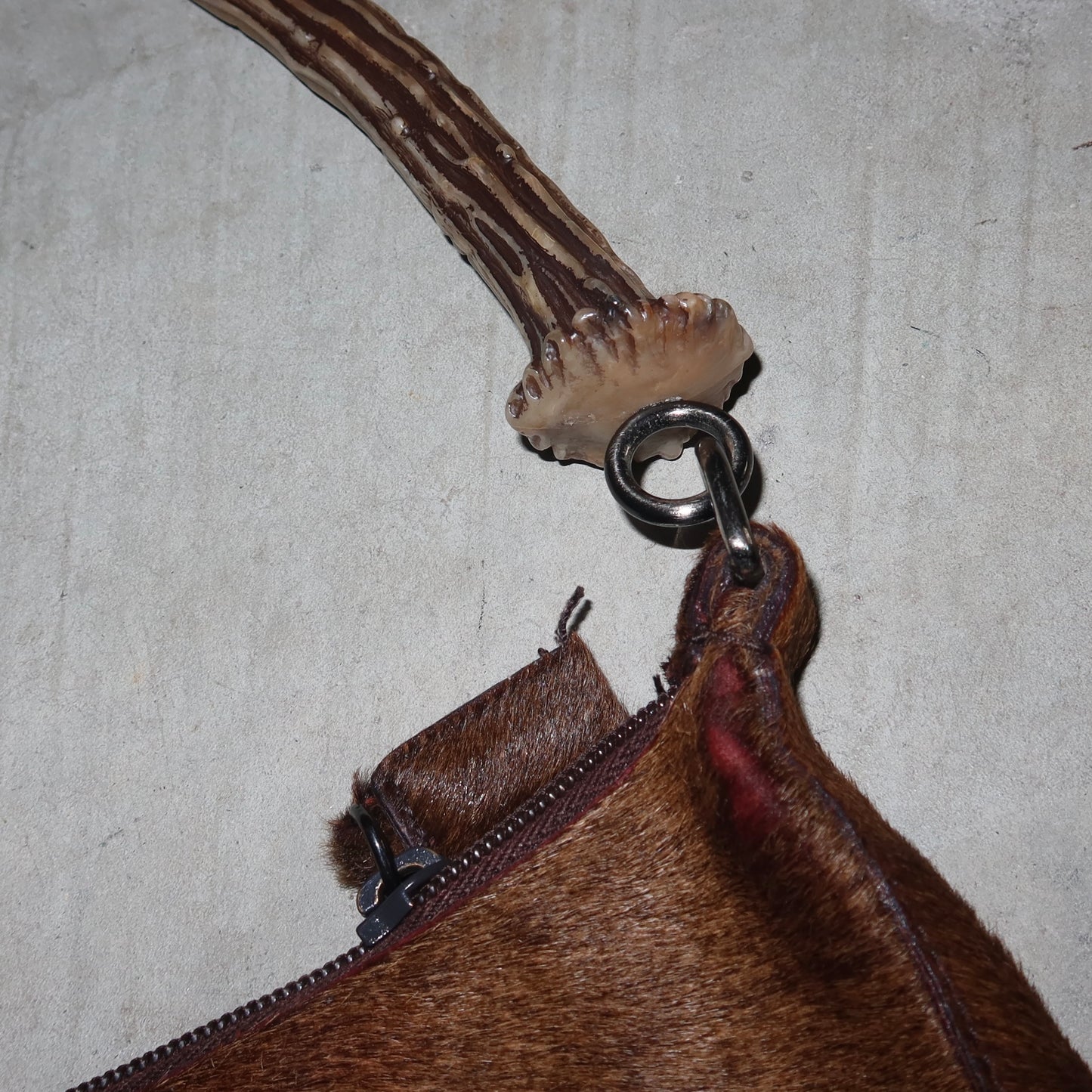 Prada Deer Hide and Faux Deer Horn Bag