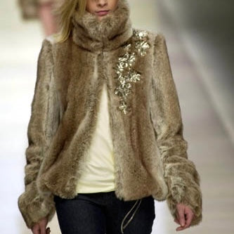 Chloé AW2001 Faux Fur Coat