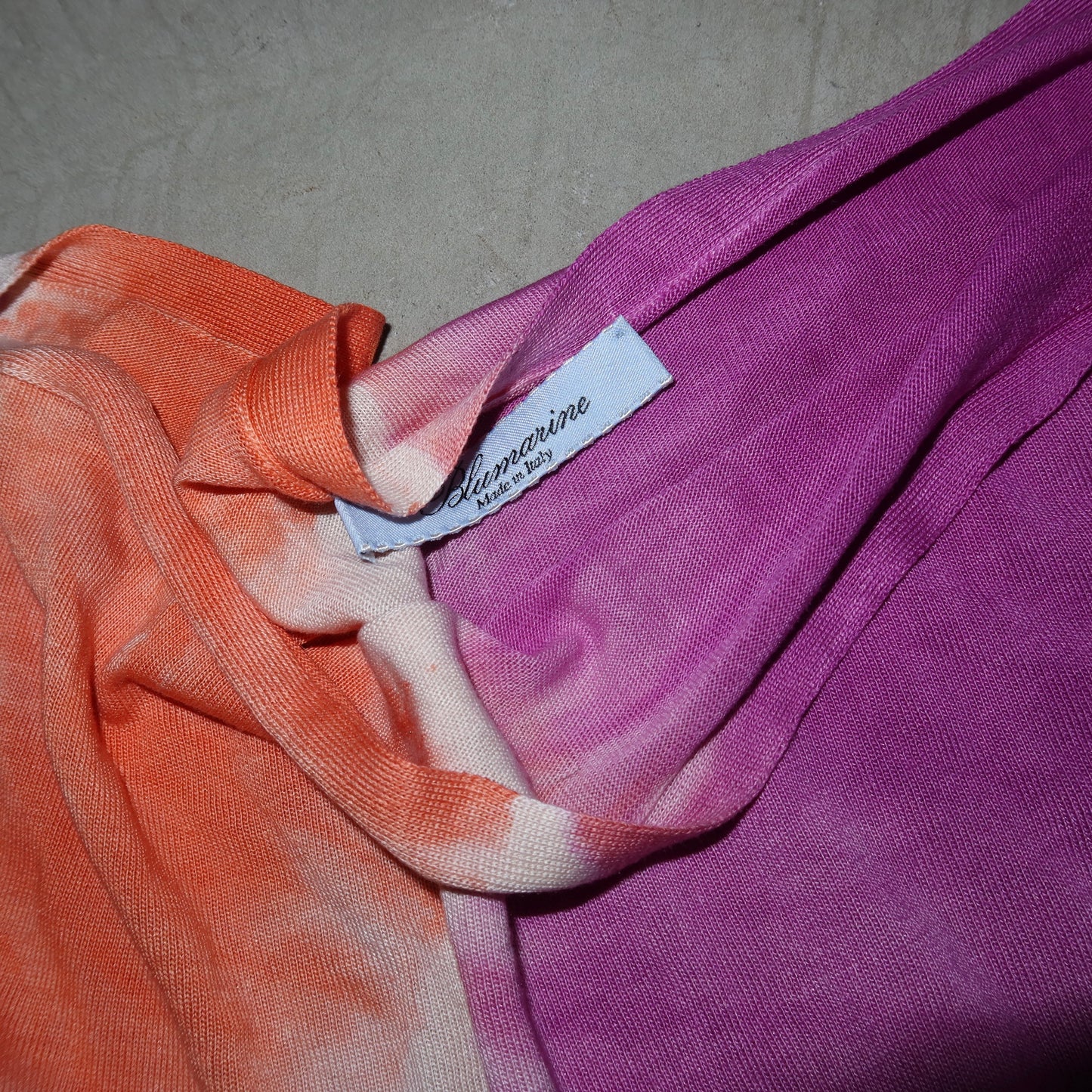 Blumarine SS2010 Purple Silk Tie Dye Dress
