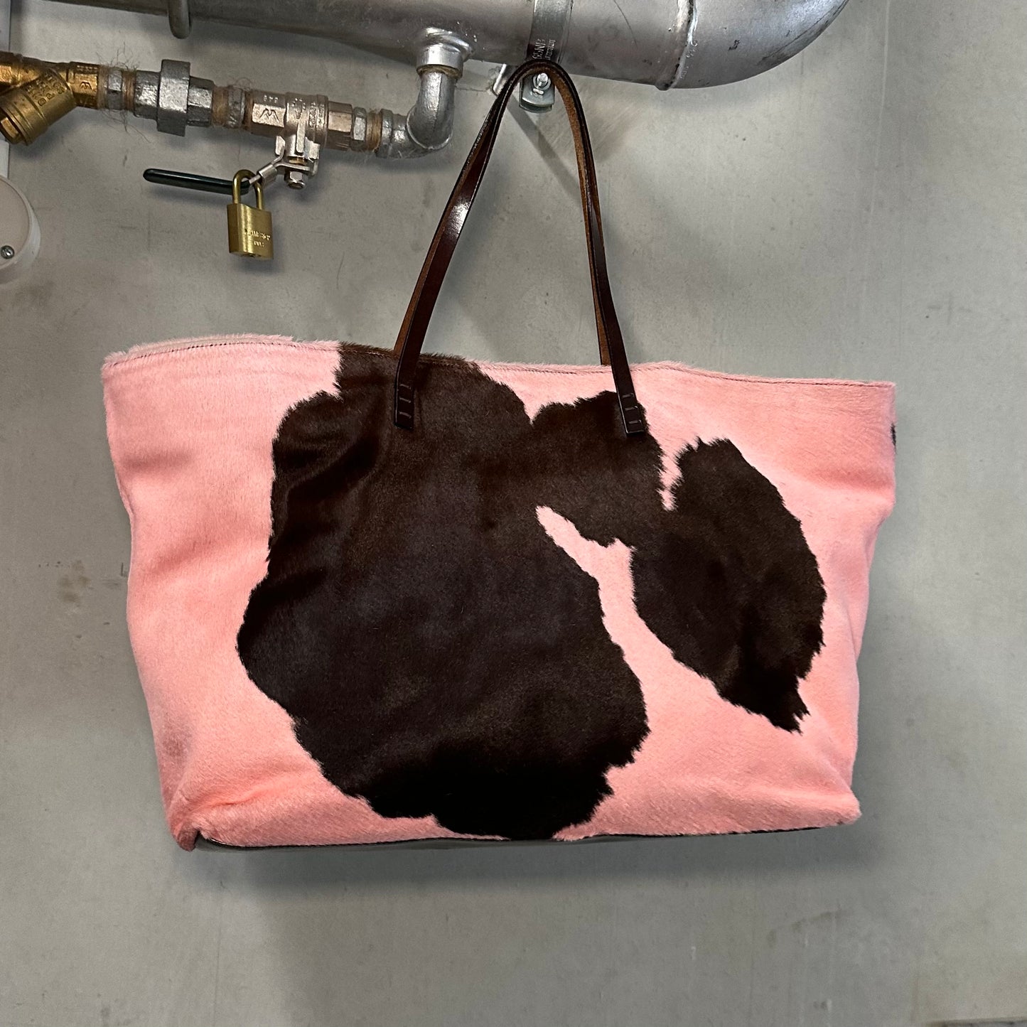 Fendi A/W 1999 Pink Cowhide Tote