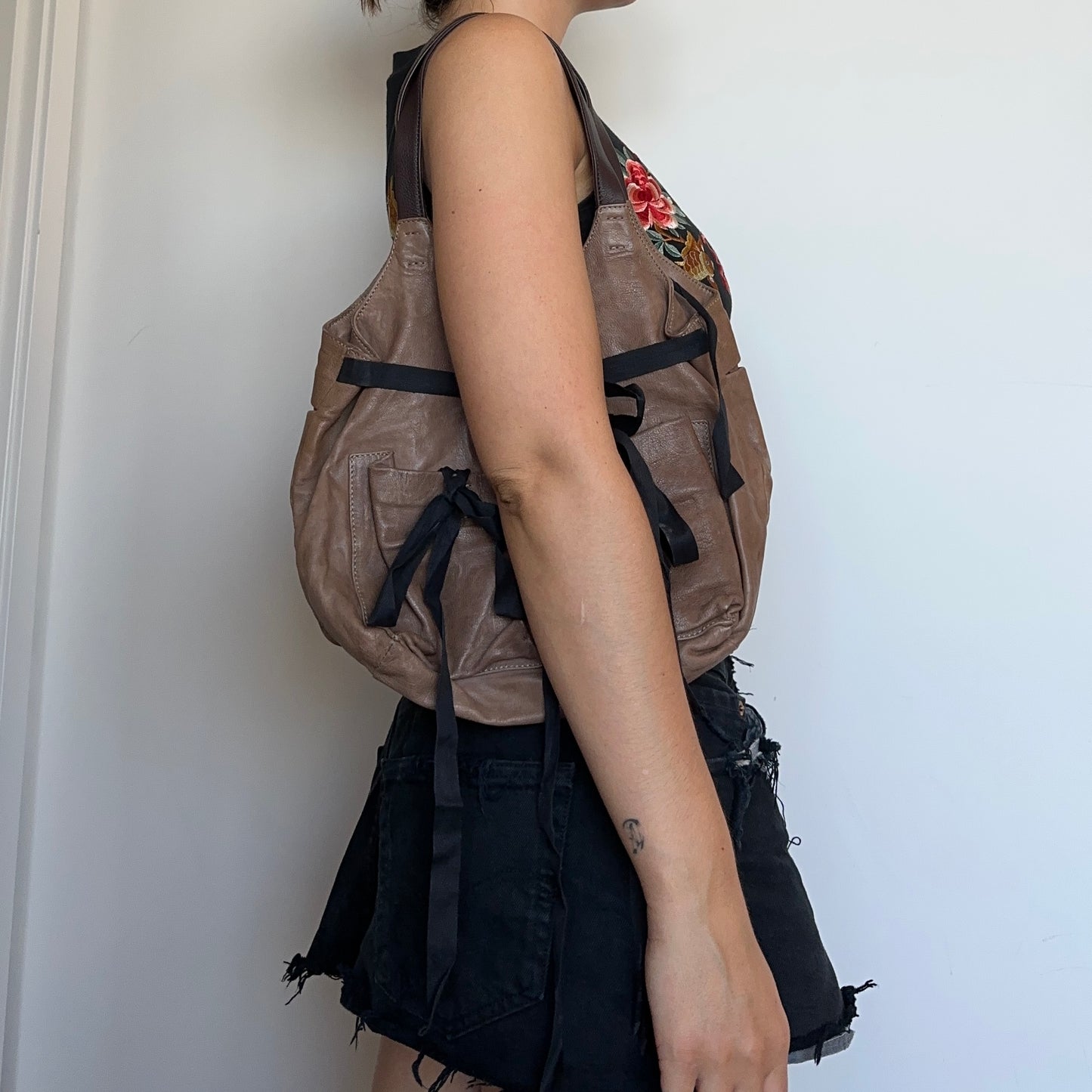 Marni SS2011 Brown Leather Bow Tote Bag