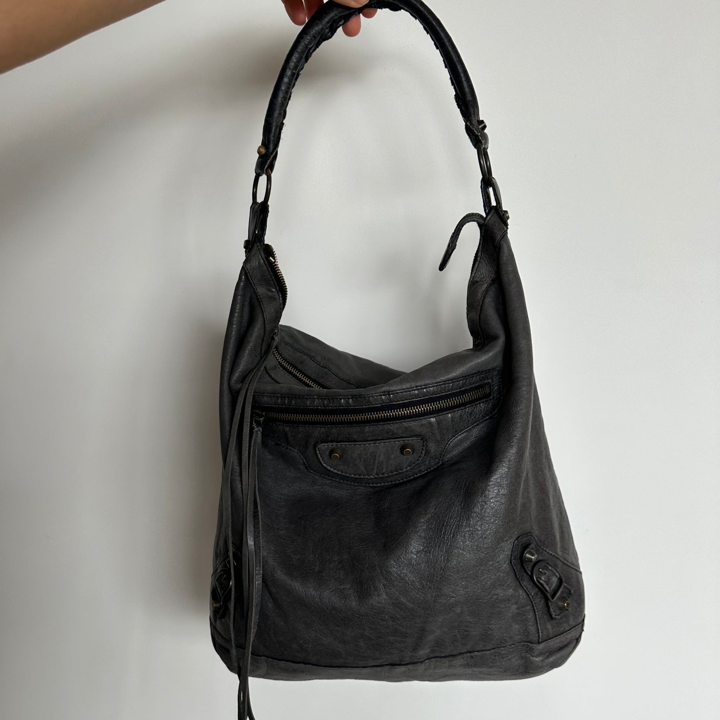Balenciaga Dark Grey Day Editor Bag