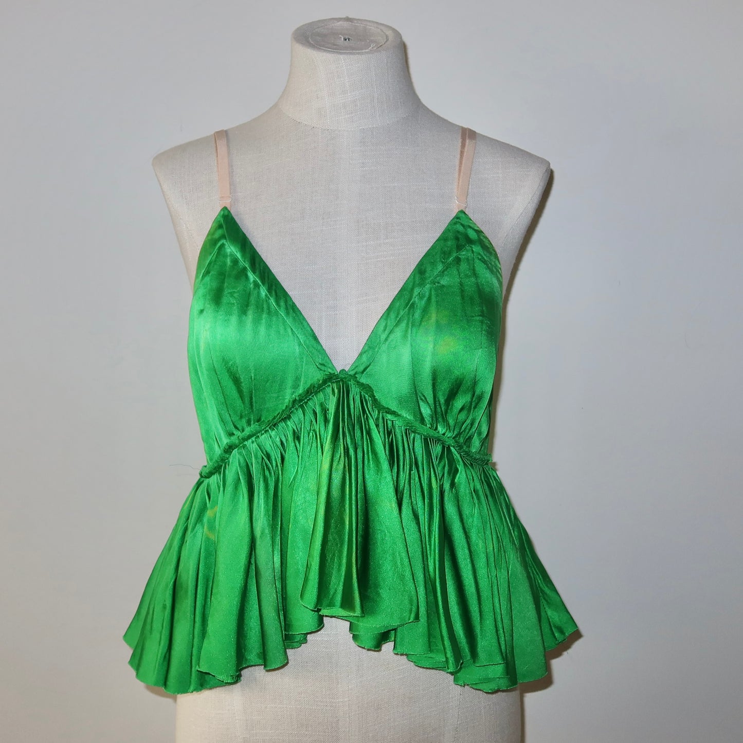 Chloé AW2004 Green Silk Top
