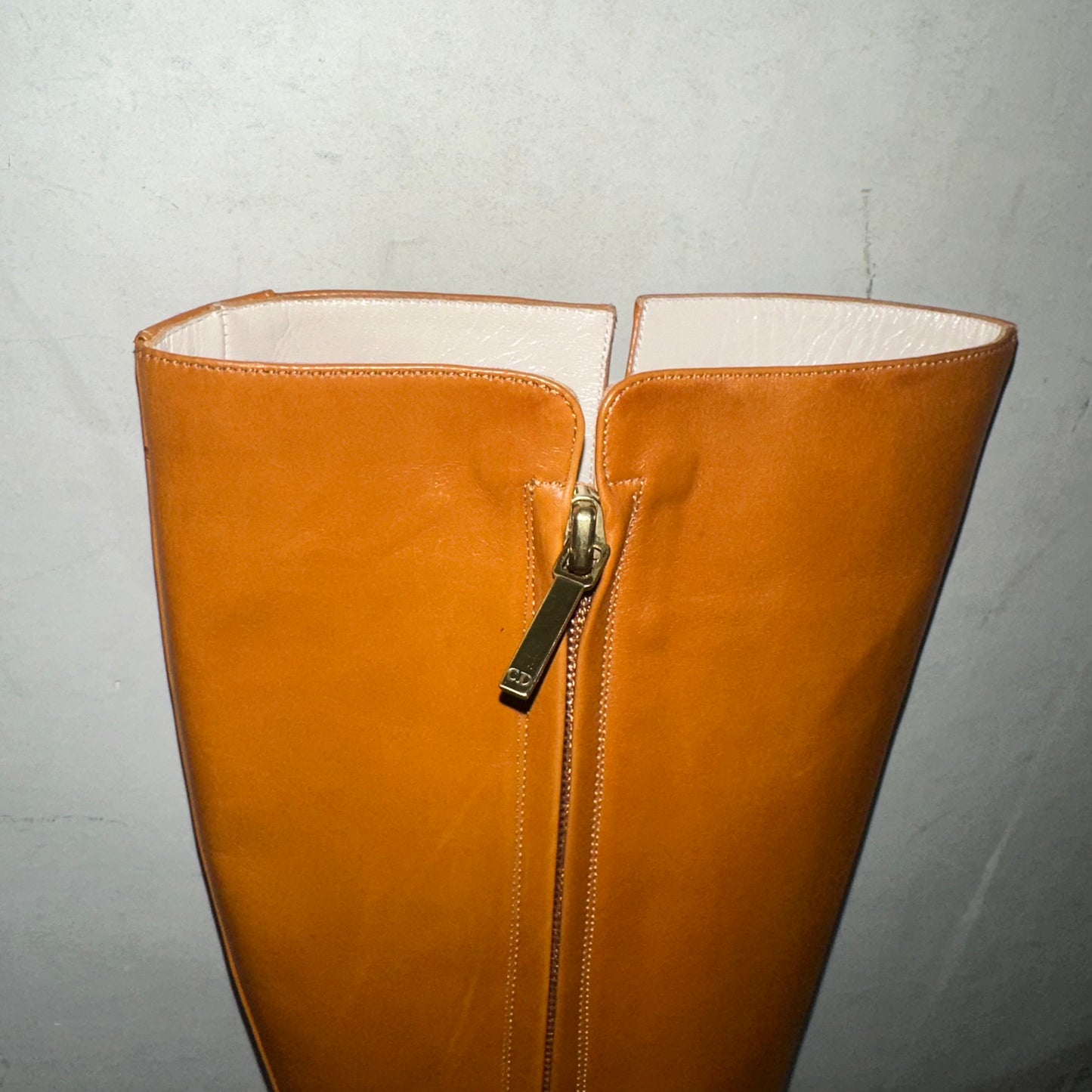 Dior by Galliano Cognac Leather Boots (37)