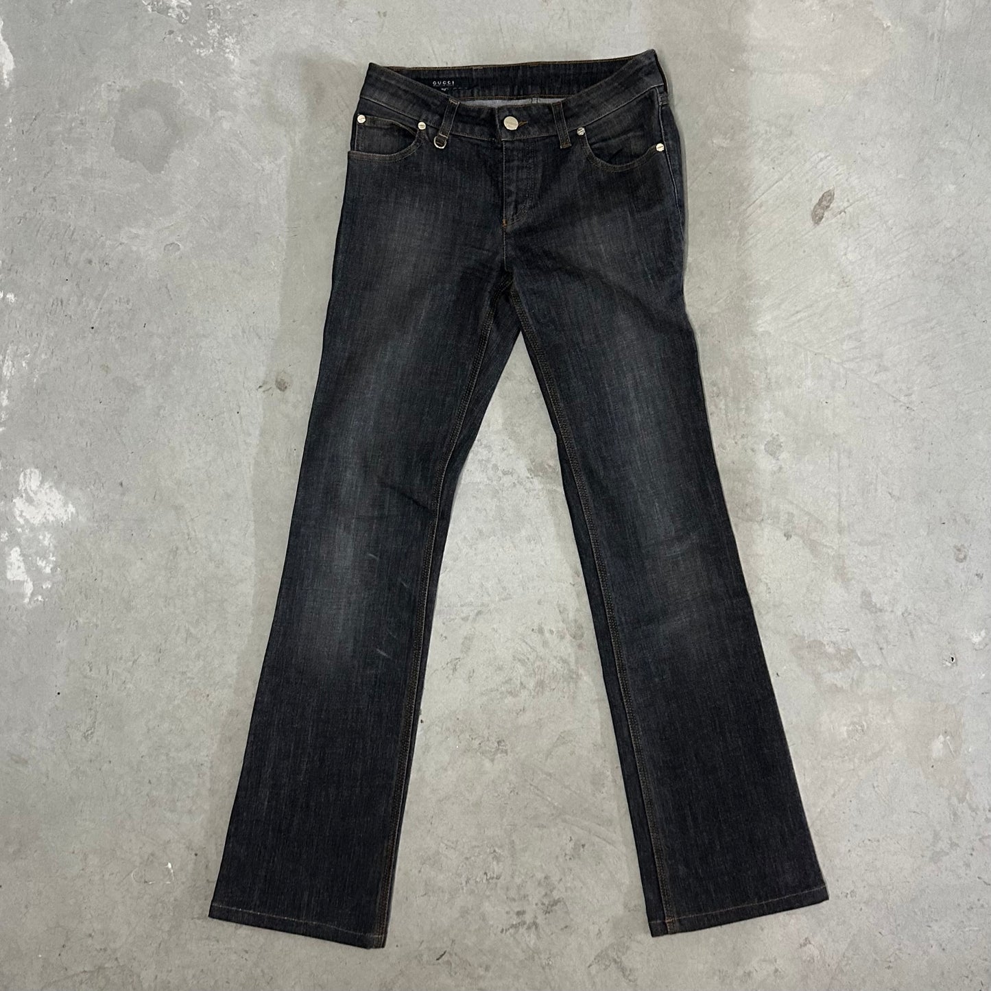 Gucci Dark Wash Flared Jeans