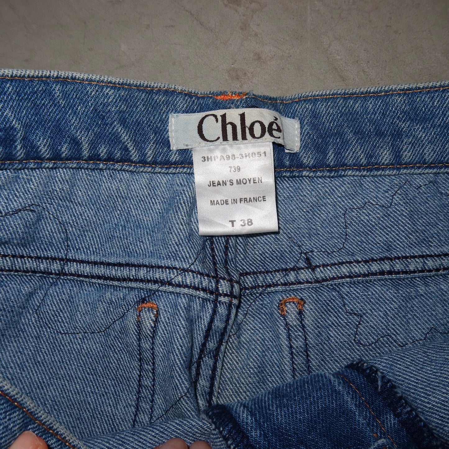 Chloé Rare AW2003 Tiger Patch Jeans