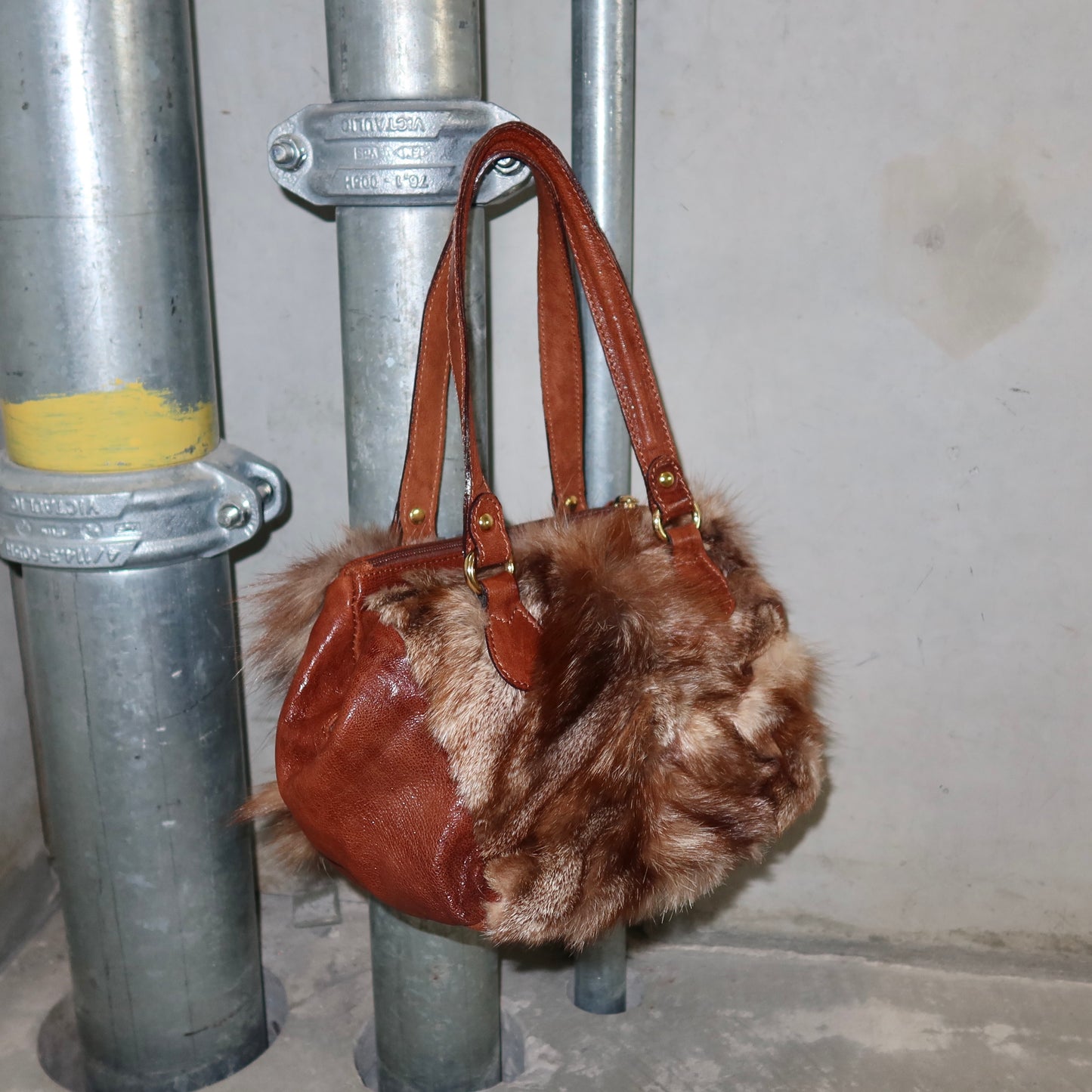 Paolo Masi Brown Fox Fur Bag